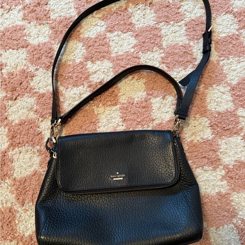Kate Spade Black Pebbled Leather Crossbody/Shoulder Bag